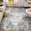 UERMEI 6x9 Area Rug Living Room Rugs - Washable Neutral Modern Abstract Soft Thin Large Rug Indoor Floor No Slip Rug Carpet for 