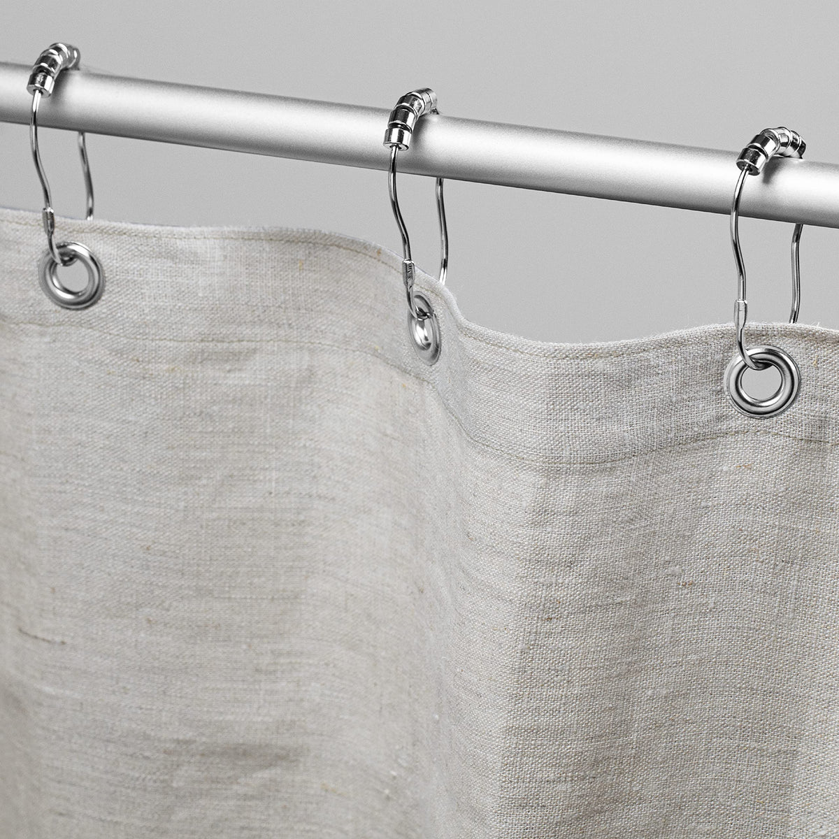 Bean Products Hemp White Stall Shower Curtain [54' X 74']  All Natural Materials - Made In Usa  Works With Tub, Bath And Stall
