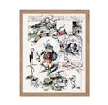 Poster Master Vintage Animal Poster - Retro Surrealism Print - Gift for Artist, Friend - Smoking Frog, Funny Toad, Snail, Mushro