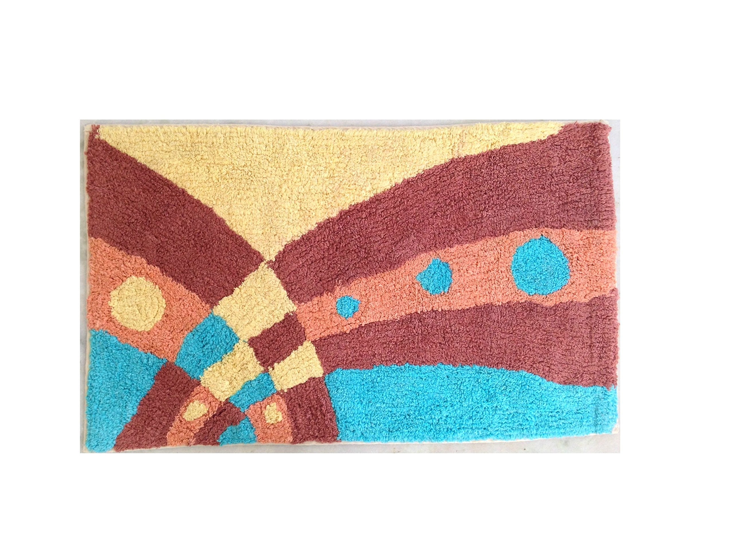 MODERN HOMES MultiColour Designer Cotton Bath Mat