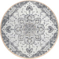 Marbella Mb3 Ivory Traditional Rug Round 4' X 4'