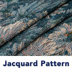 Purefit Geometric Jacquard Throw Sofa Cover - Textured Soft Washable Decorative Couch Covers For 3 Cushion Couch, Throw Cover With Tassels Furniture Protector For Pets (Large, Flower Peacock Blue)