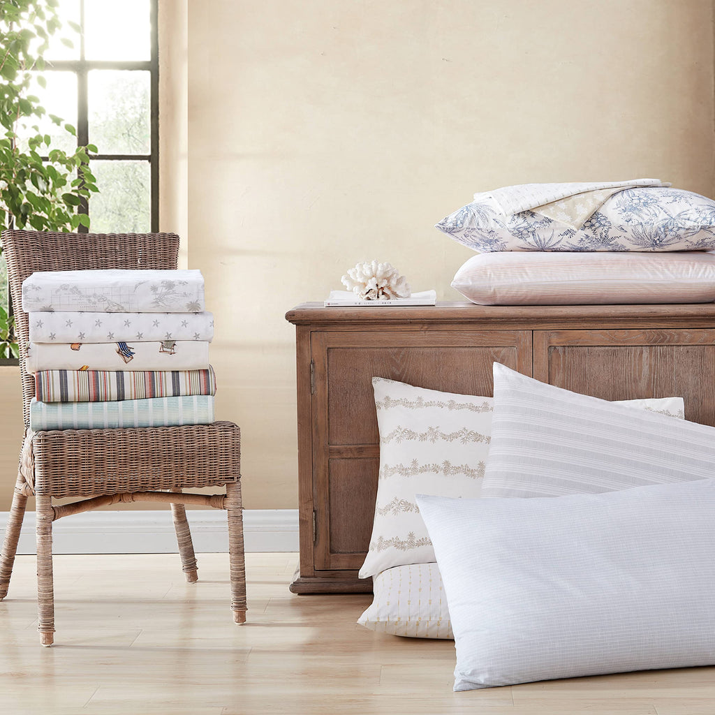 Tommy Bahama - King Sheets, Cotton Percale Bedding Set, Crisp & Cool, Stylish Home Decor (Off The Grid Green, King)