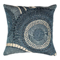 Liora Manne Marina Indoor/Outdoor Power Loomed Easy Care Pillows, 18 X 18-Inch, Circles Delft