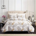 Getiann Soft Bedding Duvet Cover Set Queen Banana Leaf Comforter Cover Set Full 90'X90'(1 Comforter Cover With 2 Pillow Shams)