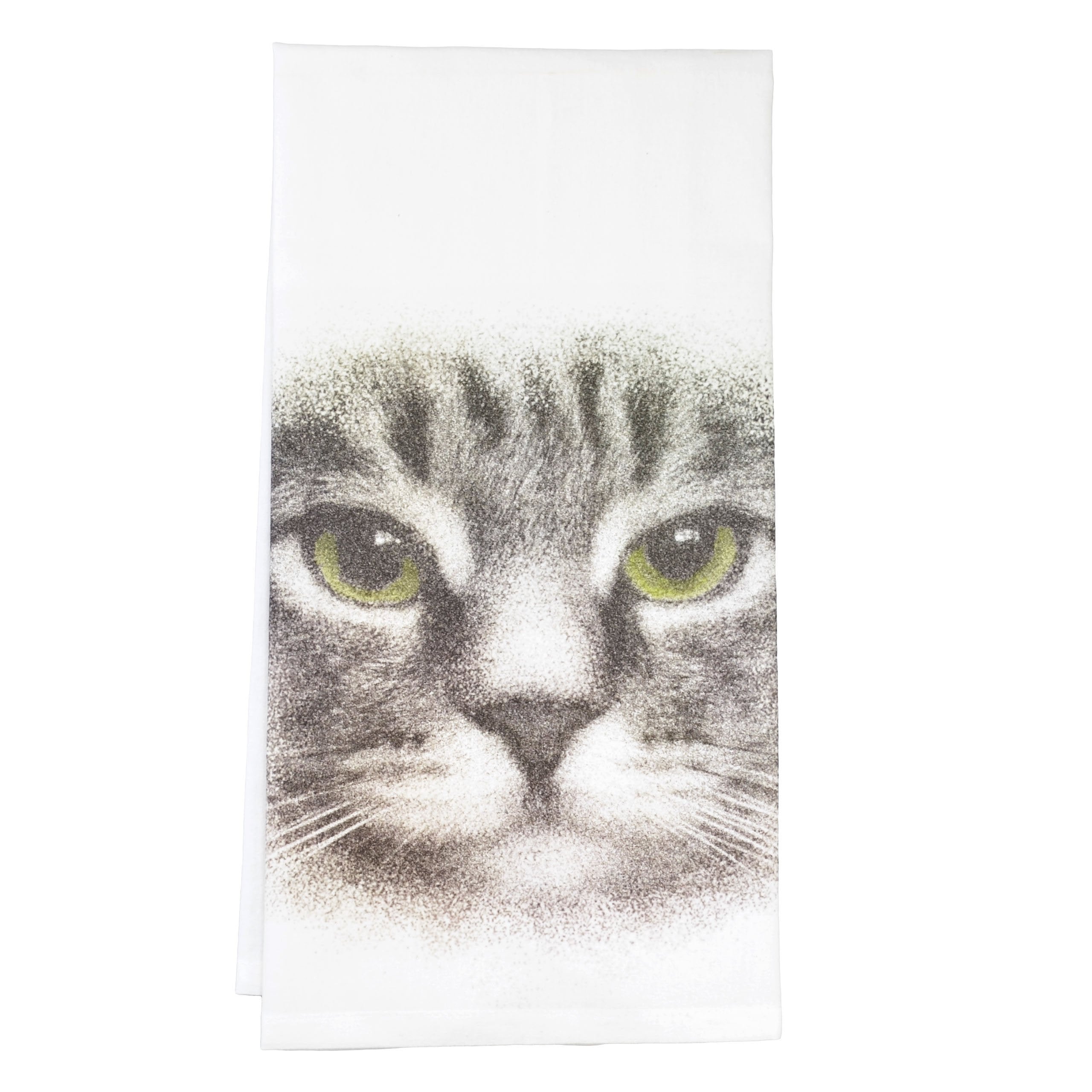 Montgomery Street Cat Face Cotton Flour Sack Dish Towel