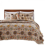 Greenland Home 5-Piece Andorra Bonus Quilt Set, Full/Queen