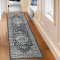 SUPERIOR Indoor Runner Rug, Plush Carpet Cover, Traditional Oriental Medallion, Perfect for Hallway, Entryway, Living, Dining, B