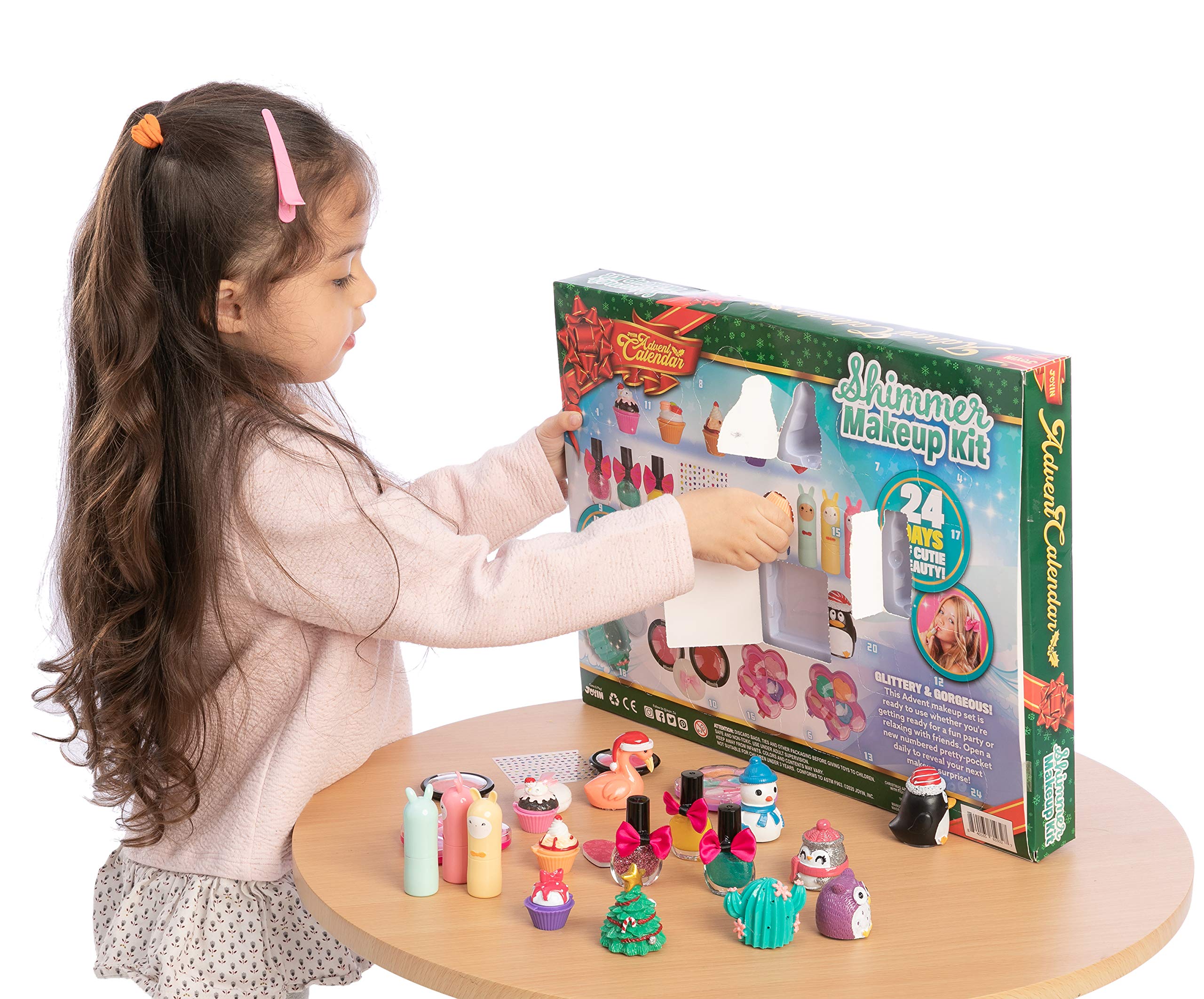 Joyin 2023 Advent Calendar Kids Christmas 24 Days Countdown Calendar Toys For Girls With Little Figures Make Up Set For Kids Chr