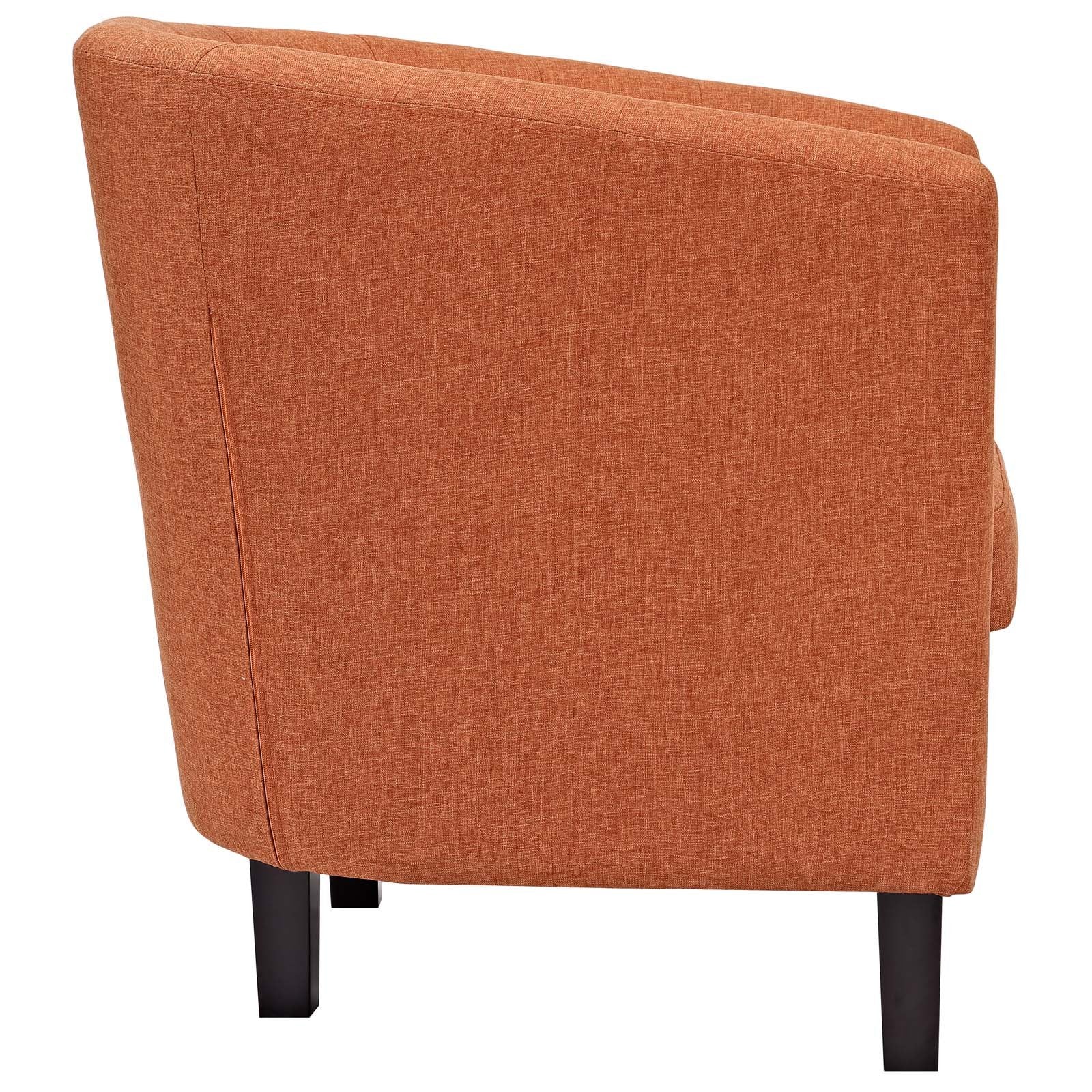 Modway Prospect Upholstered Fabric Contemporary Modern Two Armchairs In Orange