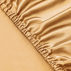 Siinvdabzx 4Pcs Satin Sheet Set California King Size Ultra Silky Soft Gold Satin Bed Sheets With Deep Pocket, 1 Fitted Sheet, 1