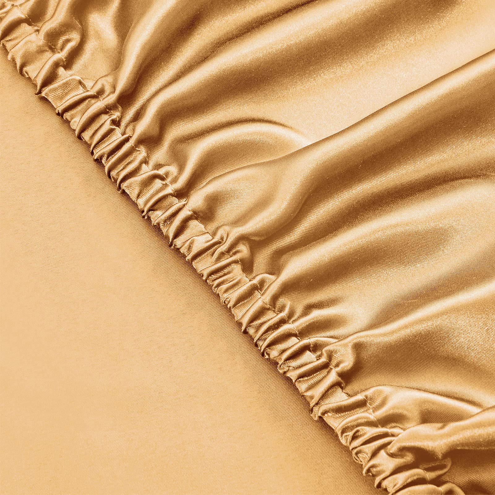 Siinvdabzx 4Pcs Satin Sheet Set California King Size Ultra Silky Soft Gold Satin Bed Sheets With Deep Pocket, 1 Fitted Sheet, 1