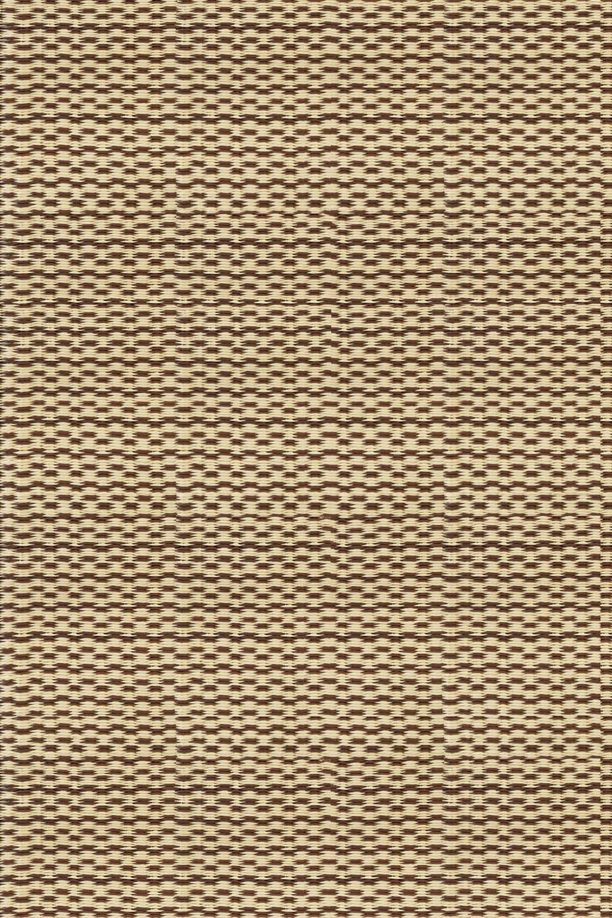 Mad Mats Geometric Outdoor Rug, Reversible Plastic Mat (5' X 8', Basic - Cream/Brown)