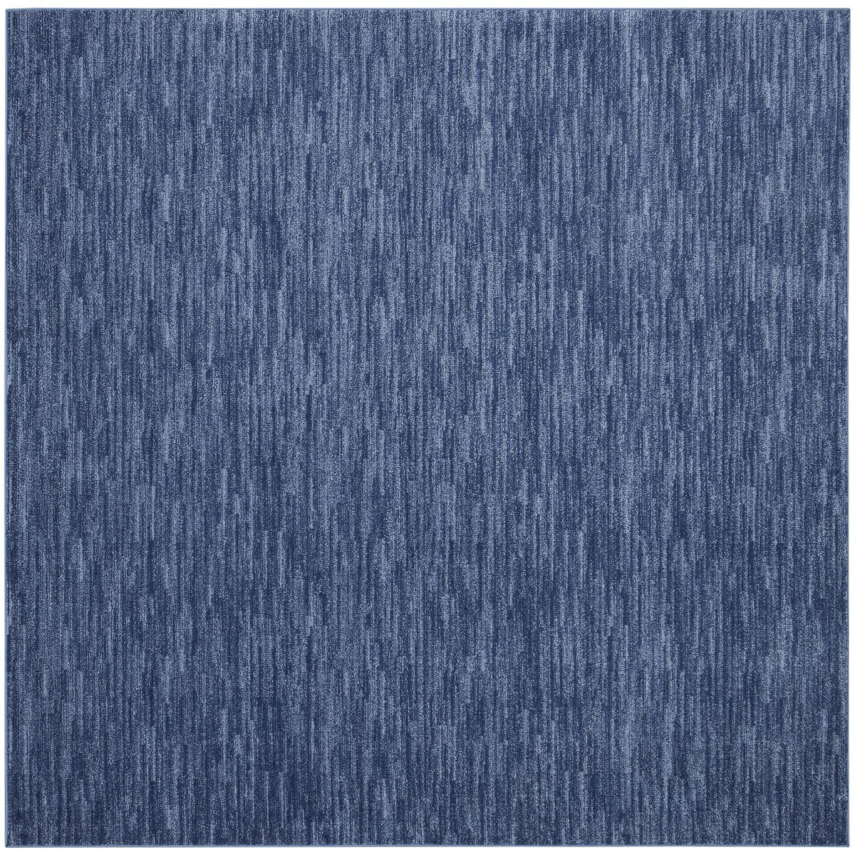 Nourison Essentials Indoor/Outdoor Navy Blue 9' X Square Area Rug, Easy Cleaning, Non Shedding, Bed Room, Living Room, Dining Ro