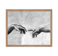 Poster Master Vintage Michelangelo Poster - Retro Renaissance Print - Gift for Religious, Friend - Creation of Adam, Hand of God