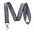 Black Celtic Knot Print Lanyard Key Chain Id Badge Holder