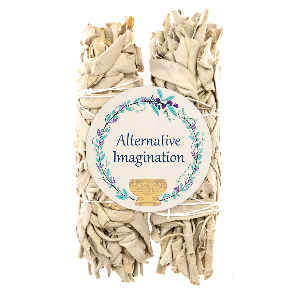 6'' White Sage Sticks - 2 Pack - Medium Smudge Incense Sticks for Spiritual Cleansing, Sage Smudge Kit Refills, Meditation, Witc