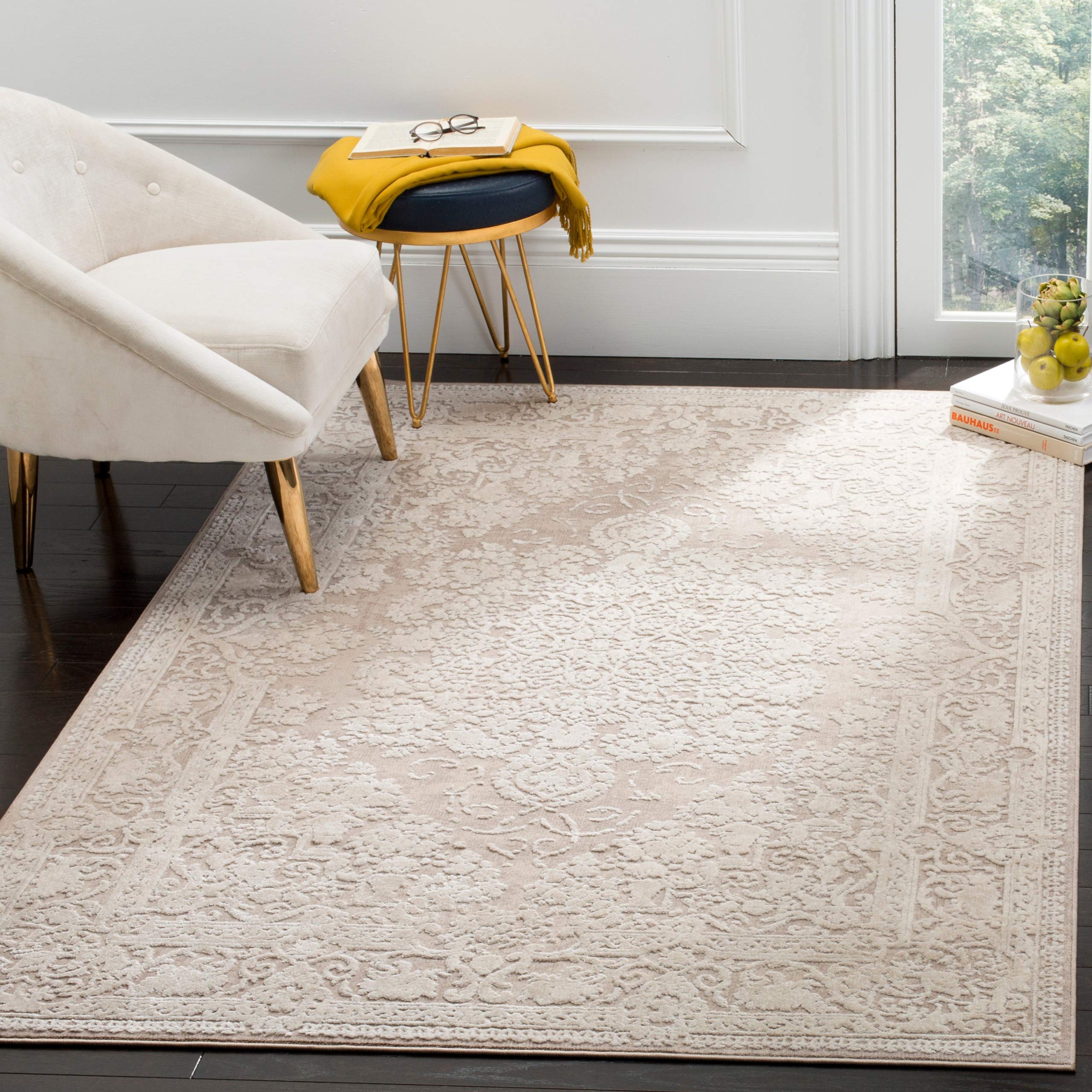Safavieh Reflection Collection Runner Rug - 2'3'' X 8', Beige & Cream, Vintage Distressed Design, Non-Shedding & Easy Care, Idea