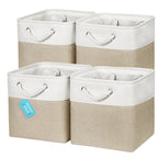 OrganiHaus Storage Cubes 11x11x11 Set of 4, Cube Organizer Bins for Nursery Decor, Fabric Cube Baskets for Shelves, Foldable Sto