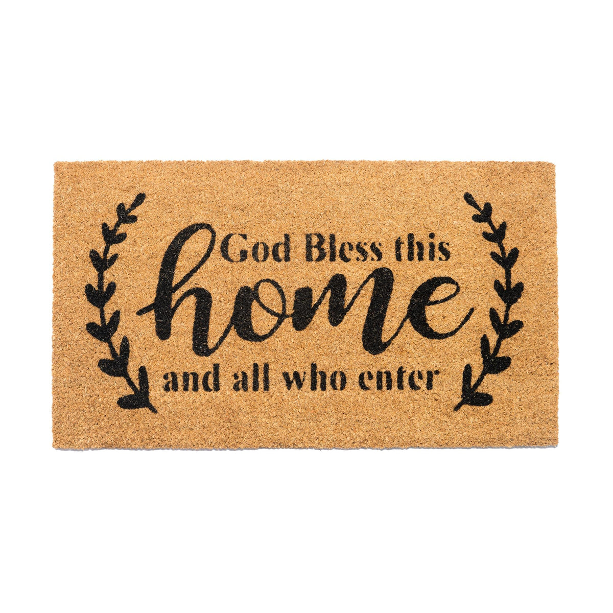 Eco Living Welcome Doormats, Natural Coco Coir Mats With Non-Slip Pvc Backing, Indoor Outdoor Mats For Home & Office, Mats For D