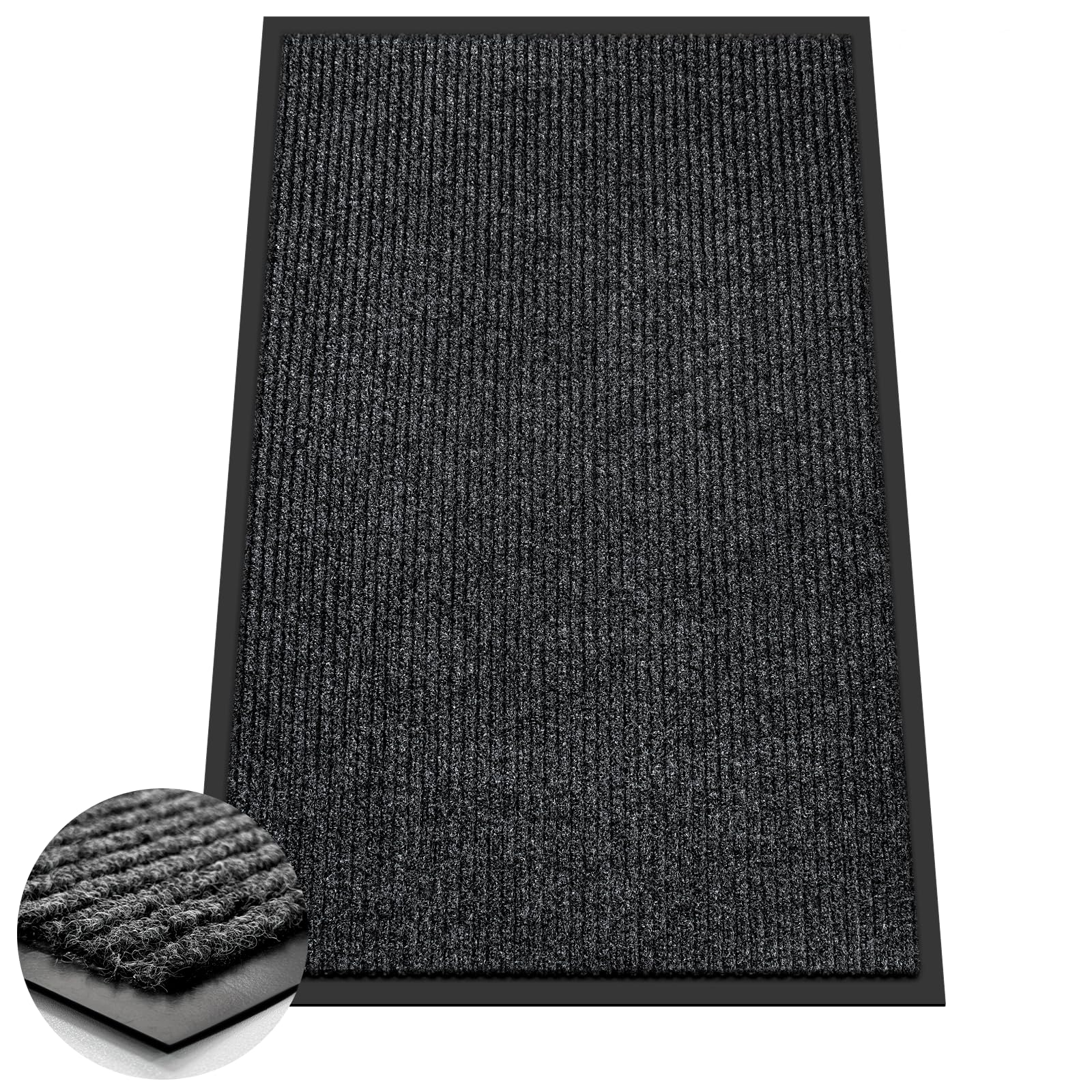 Azadx 3'X5' Front Door Mat Heavy Duty Indoor Outdoor Door Mat Non-Slip Backing Doormat For Entryway Stain And Fade Resistant Com