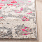 Safavieh Madison Collection Runner Rug - 2'2'' X 16', Grey & Red, Boho Abstract Distressed Design, Non-Shedding & Easy Care, Ide