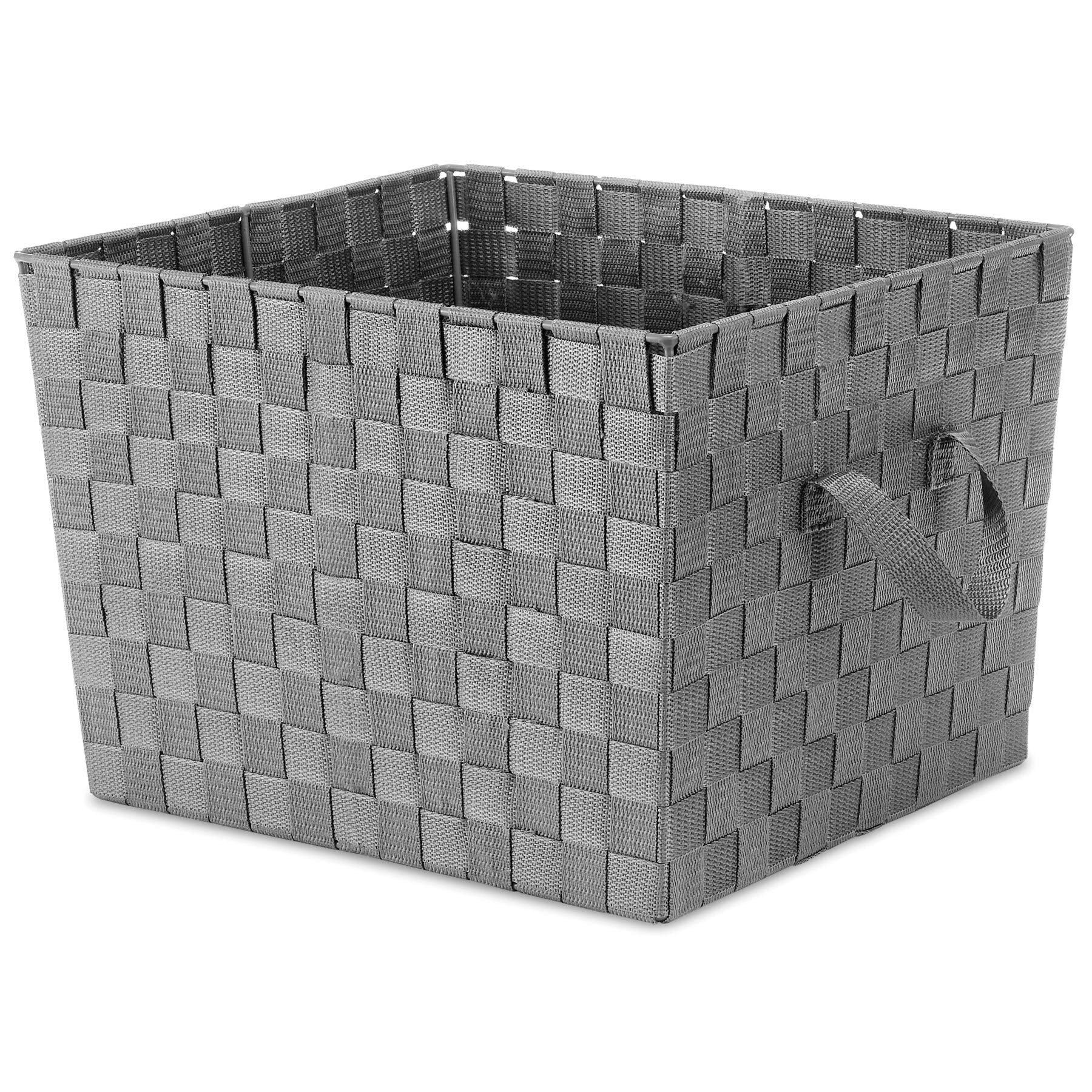 Whitmor INC 13x15x10 Gry Woven Tote, 13 by 15 by 10''