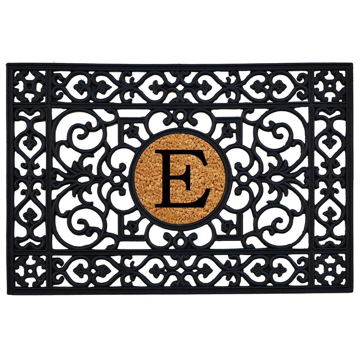 Calloway Mills 160012436E Rubber Monogram Insert Doormat, 2' X 3' (Letter E)