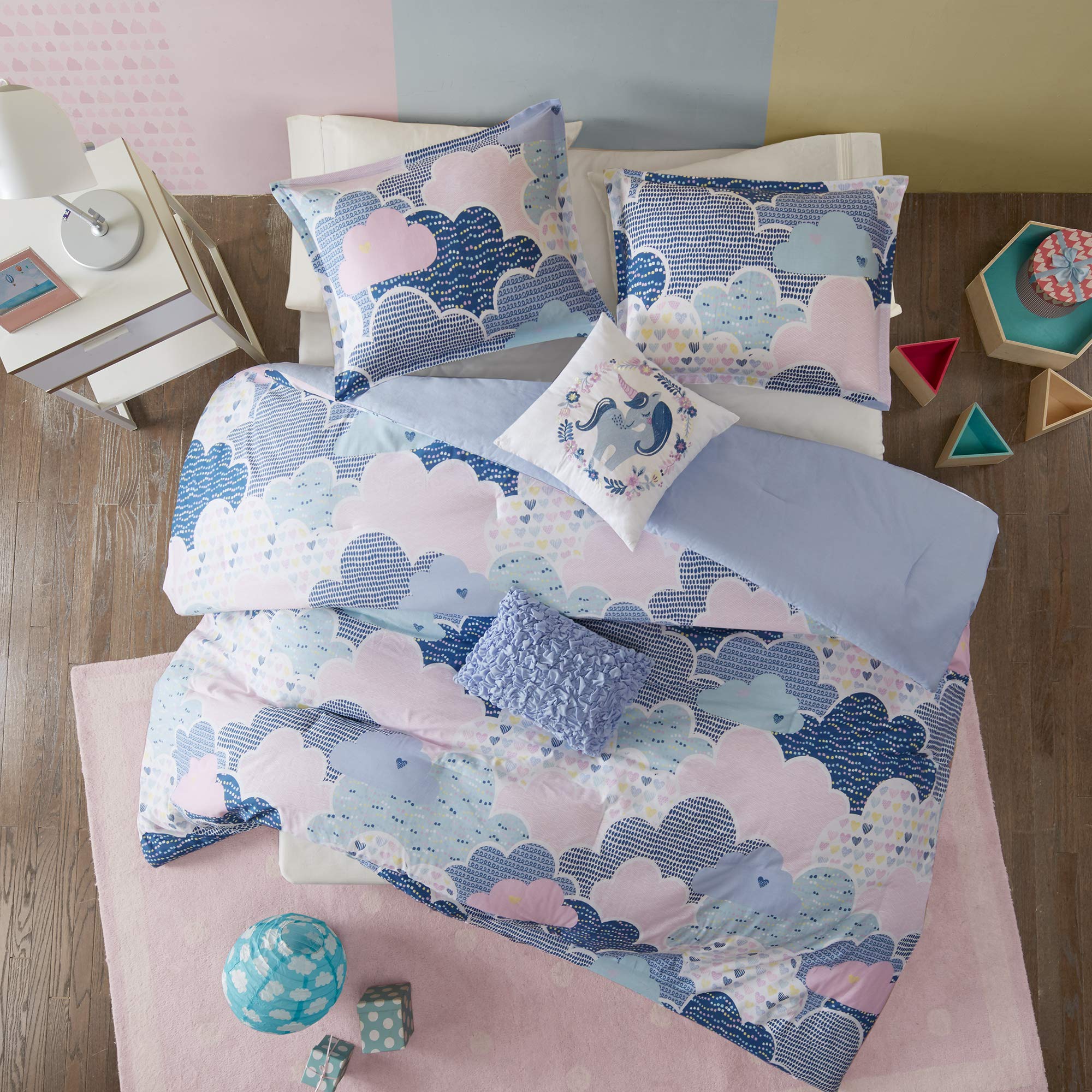 Urban Habitat Kids Comforter Vibrant Fun And Playful Unicorn Print Down Alternative All Season Children Bedding-Set, Girls Bedro