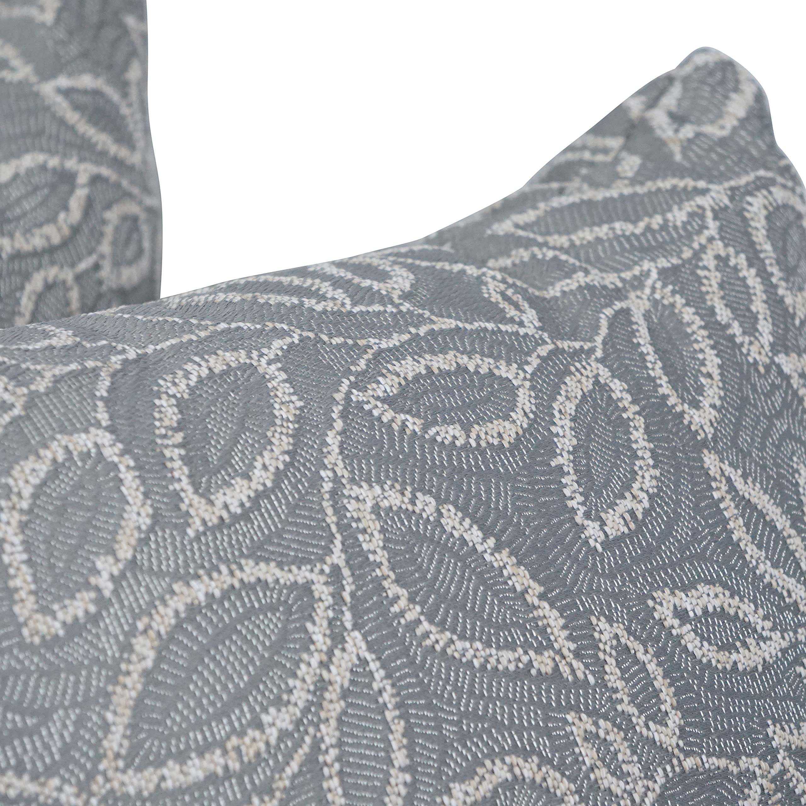 Blazing Needles Square Polyester Jacquard Throw Pillows, 17&quot;, Florian Greyst 2 Count