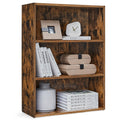 VASAGLE Bookshelf, 23.6 Inches Wide, 3-Tier Open Bookcase with Adjustable Storage Shelves, Floor Standing Unit, Rustic Brown ULB