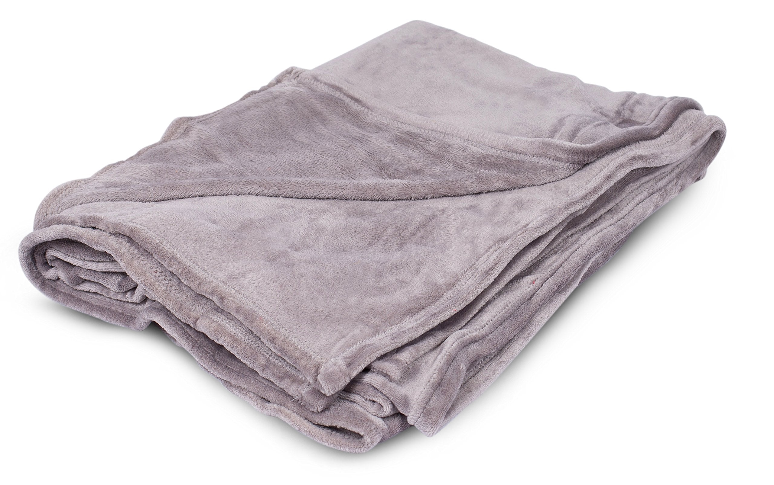 BIRDROCK HOME Internets Best Plush Throw Blankets  Grey  Ultra Soft Couch Blanket  Light Weight Sofa Throw  100% Microfiber 