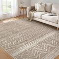 Nakagishi 5x7 Area Rugs Living Room: Washable Boho Large Neutral Soft Rug Farmhouse Stain Resistant Modern Indoor Non-Slip Floor