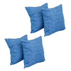 Blazing Needles Square Jacquard Throw Pillows, 17", Mahlika Caspia 4 Count