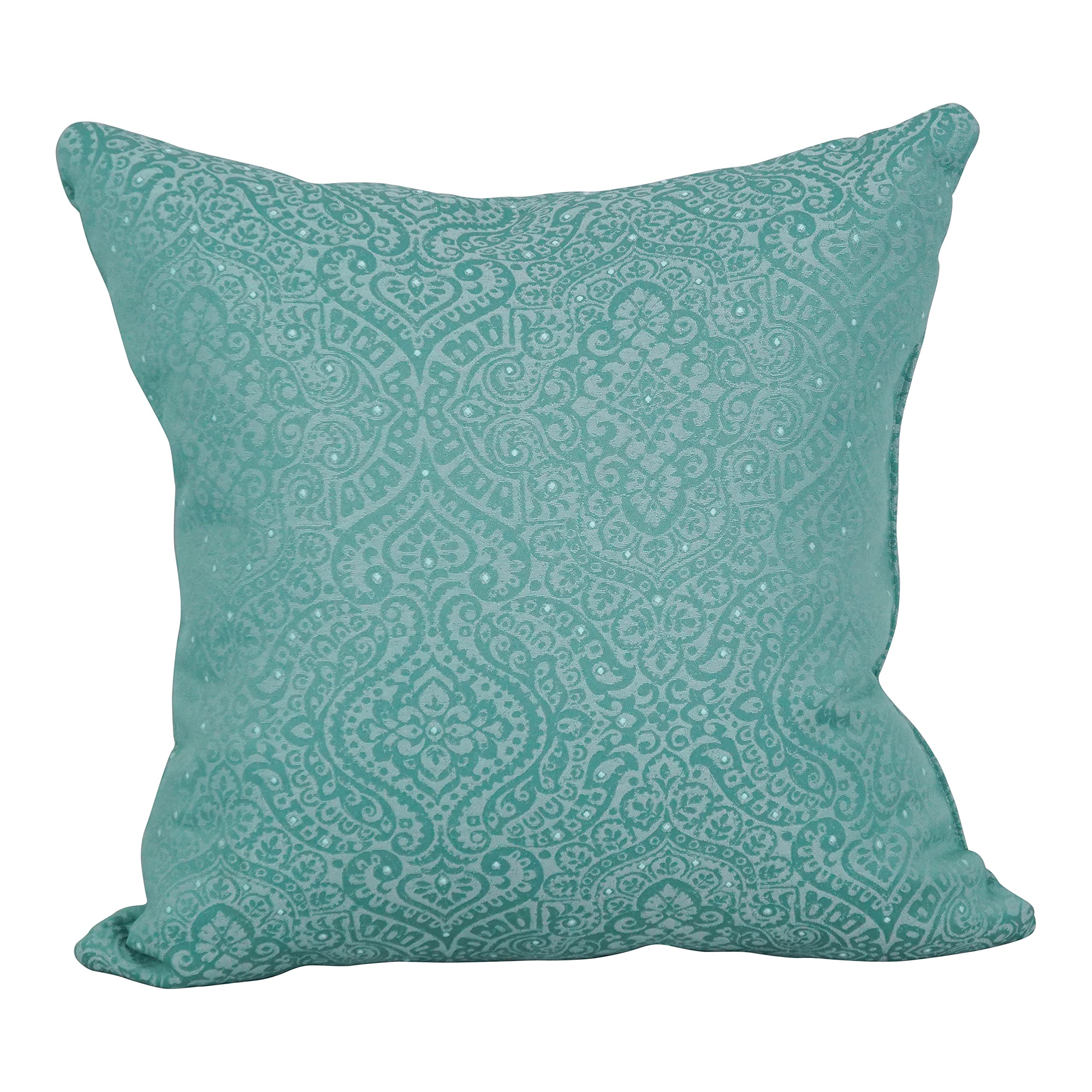 Blazing Needles Square Polyester Jacquard Throw Pillows, 17", Mabul Seaglass 4 Count