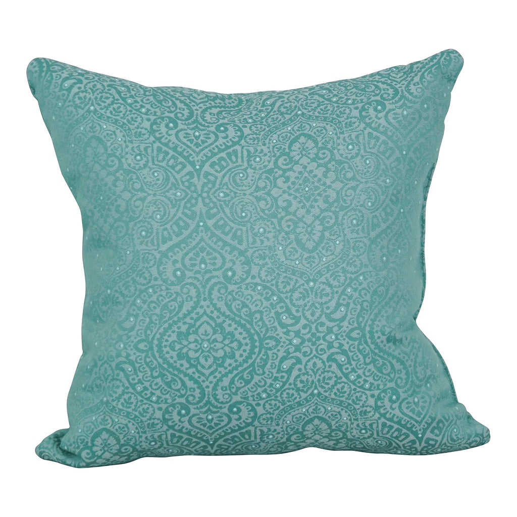 Blazing Needles Square Polyester Jacquard Throw Pillows, 17", Mabul Seaglass 2 Count