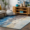 nuLOOM Katharina Abstract Motif Area Rug, 5 Square, Blue
