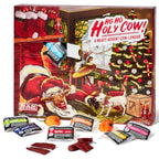 Man Crates Jerky Advent Calendar Featuring 'Ho-Ho-Holy Cow' Artwork - Includes 25 Delicious Bites of Beef Jerky - Delicious Fl