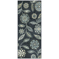 Maples Rugs Reggie Floral Kitchen Rugs Non Skid Washable Accent Area Carpet [Made in USA], Persian Blue, 26 x 5