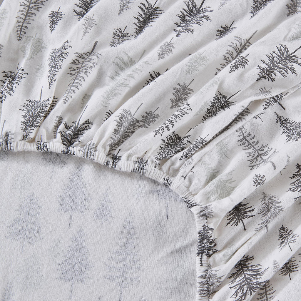 100% Turkish Cotton Twin Size Flannel Bed Sheet Set - Novelty Printed Cotton Bedding Sheets & Pillowcases - Double-Brushed Flann