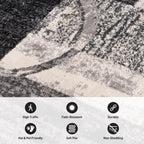 Rugshop Contemporary Abstract Circle Design Soft Area Rug 3'3'' X 5' Cream