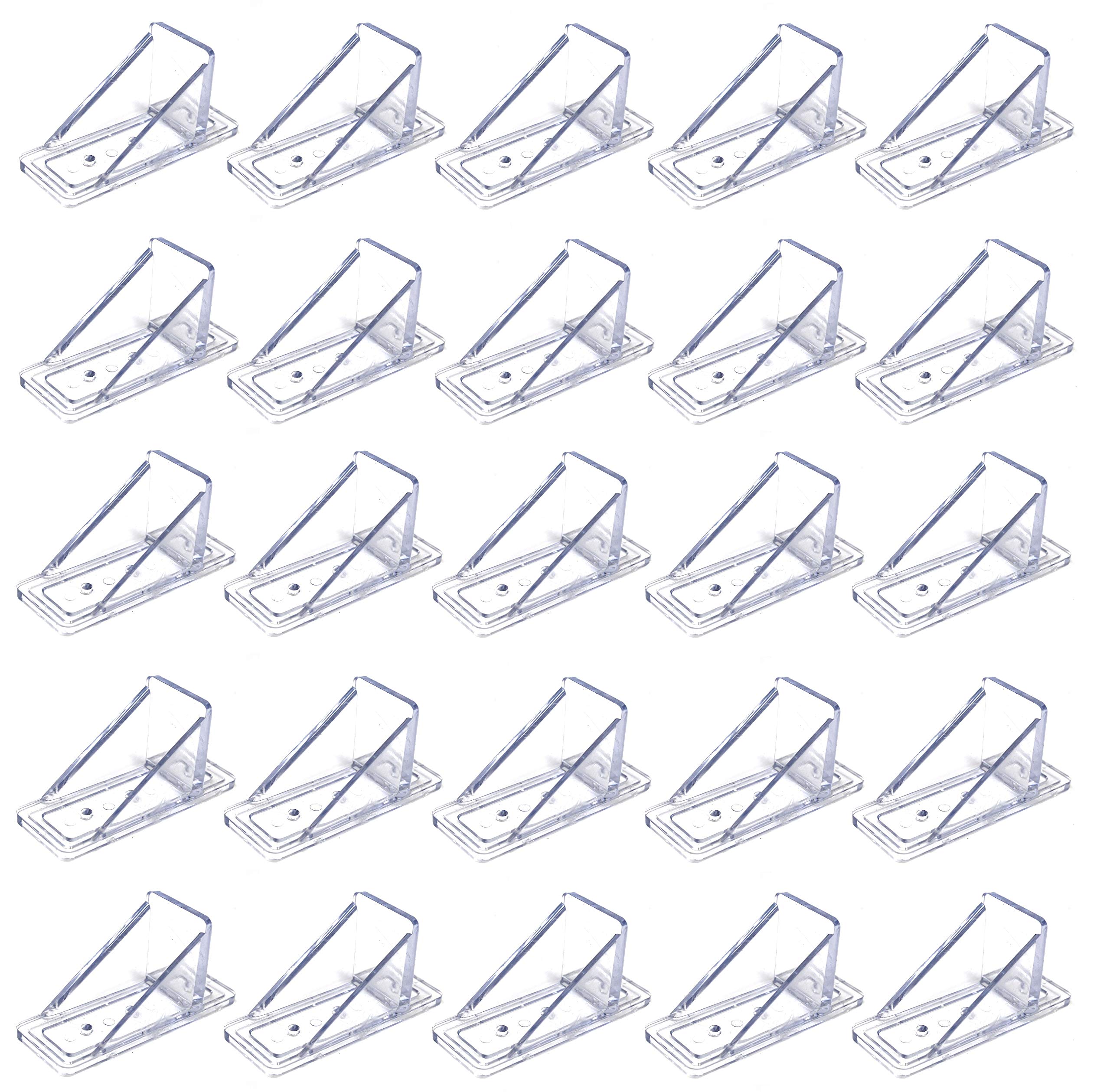 V2-Mini Roof Guard Snow Guard Prevent Sliding Ice Snow Stop Buildup Plastic Multipack-Multicolor (25, Clear)