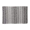DII Woven Rag Rug Collection Recycled Yarn Variegated Rustic Stripe, 2x3, Gray
