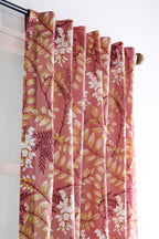 Maison D' Hermine 100% Cotton Curtain Feuillage Cameo Brown Two Panel Curtains For Living Rooms Bedrooms Offices Tailored With A