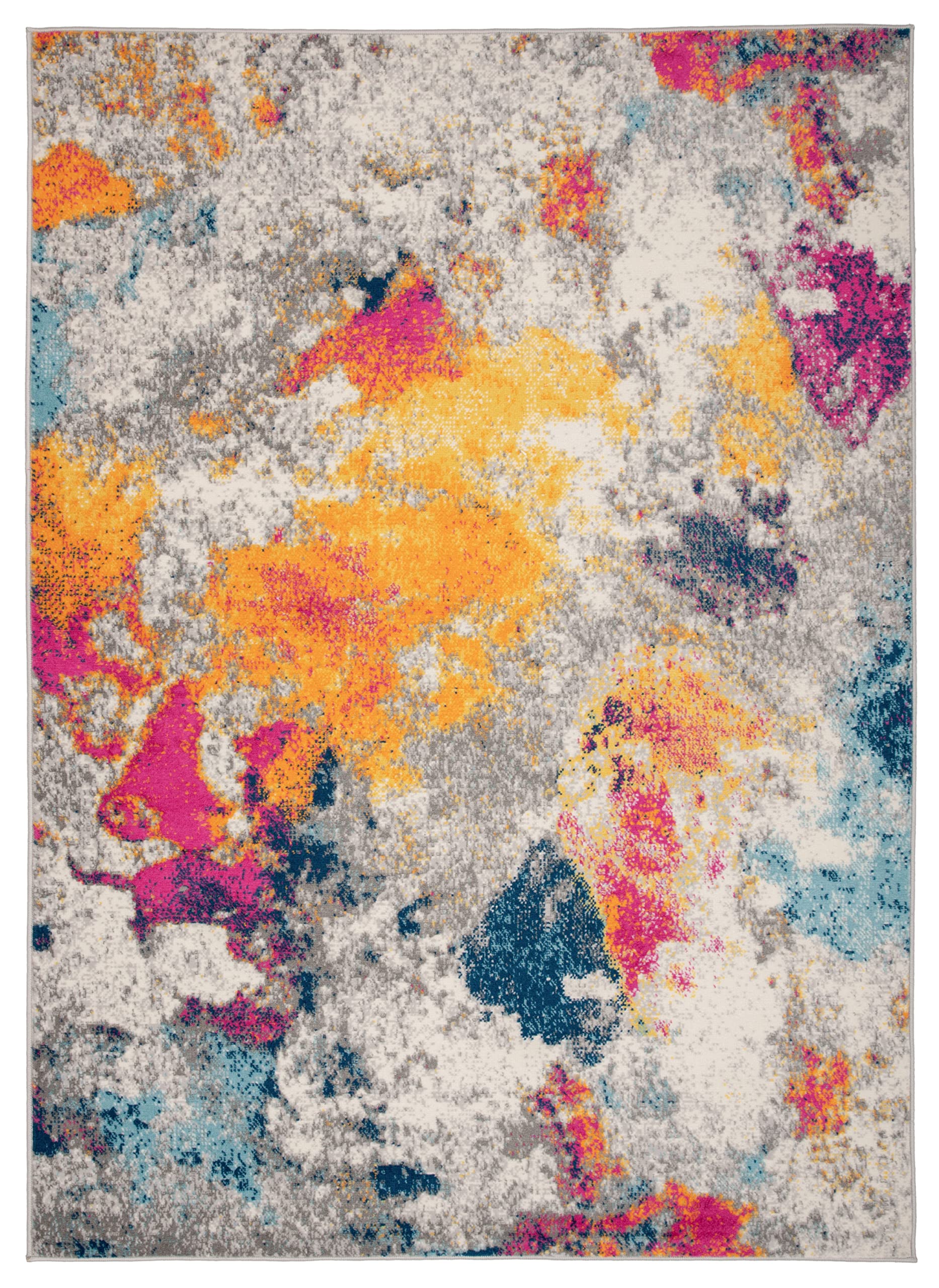 Rugshop Sky Collection Modern Abstract Square Area Rug 6'6'' X 6'6'' Multi