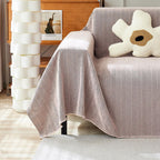 Handontime Soild Couch Covers For Dogs Pink-Purple Sofa Covers Boho Cover For Sofa 3 Seats Chenille Sofa Throw Cover Mauve Sofa Covers For 3 Cushion Couch Tassel Sofa Cover, 91' X118'