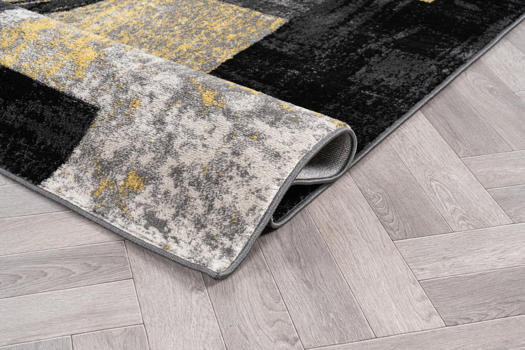 Rugshop Contemporary Abstract Circle Design Soft Area Rug 8'8'' X 12' Yellow