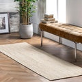 nuLOOM Rigo Hand Woven Farmhouse Jute Runner Rug, 2 6 x 12, Off-white
