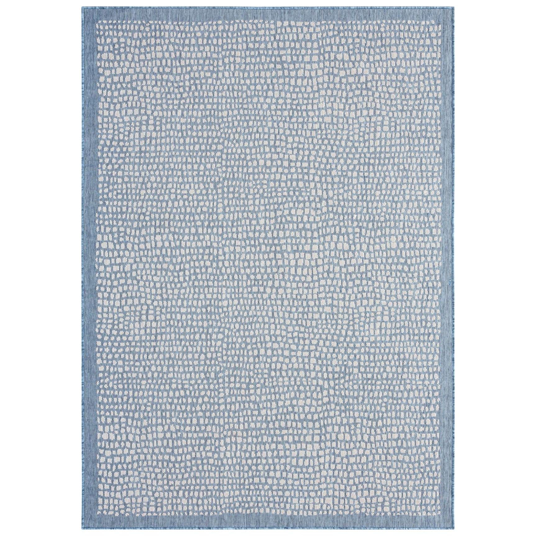 Tommy Bahama Marlin Blue Indoor/Outdoor Area Rug, 5'3x7'3, Transitional Design, Durable for Home and Patio