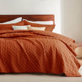 Bedsure Twin Extra Long Quilt Set - Lightweight Summer Quilt Twin - Red Orange Bedspread Twin Size - Bedding Coverlet for All Se